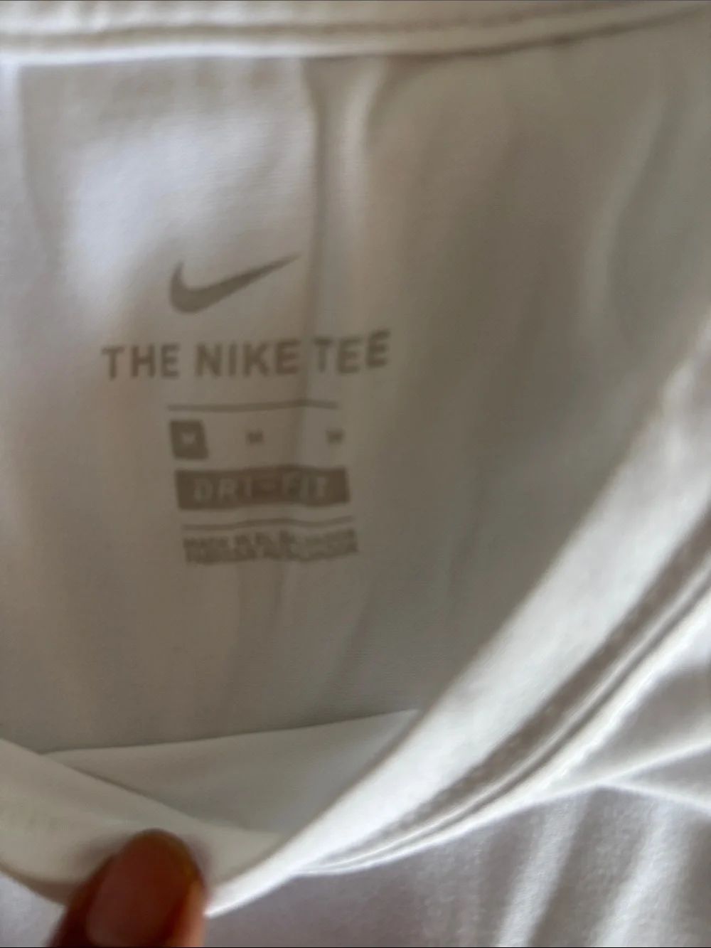 Nike White T-Shirt with Black Swoosh Logo